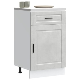 Mueble bajo de cocina porto gris cemento madera